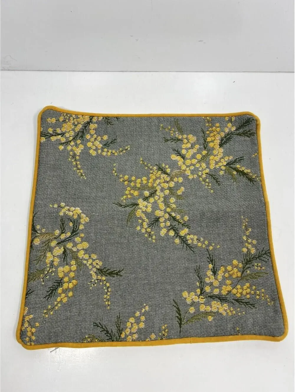 Iosis Paris Tapestry Pillow Sham 13x13 Yellow Small Flower